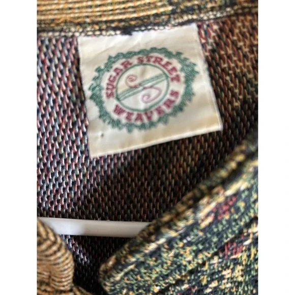 Sugar Street Weavers Vintage Cardigan Sweater XL Horse Tapestry EUC - Picture 2 of 16